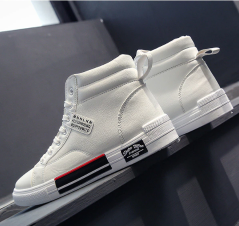 Hoge sneakers heren met veters en stevige zool
