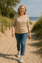 Lichtgewicht wandelschoenen dames met elastische veters, rits en antislipzool 2