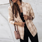 Getailleerde blazer dames met enkele knoop en lange mouwen voor kantoor 3