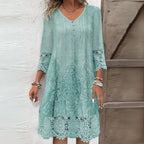 Camille - Midi jurk met bloemenprint dames