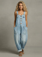 Justine - Casual denim jumpsuit dames