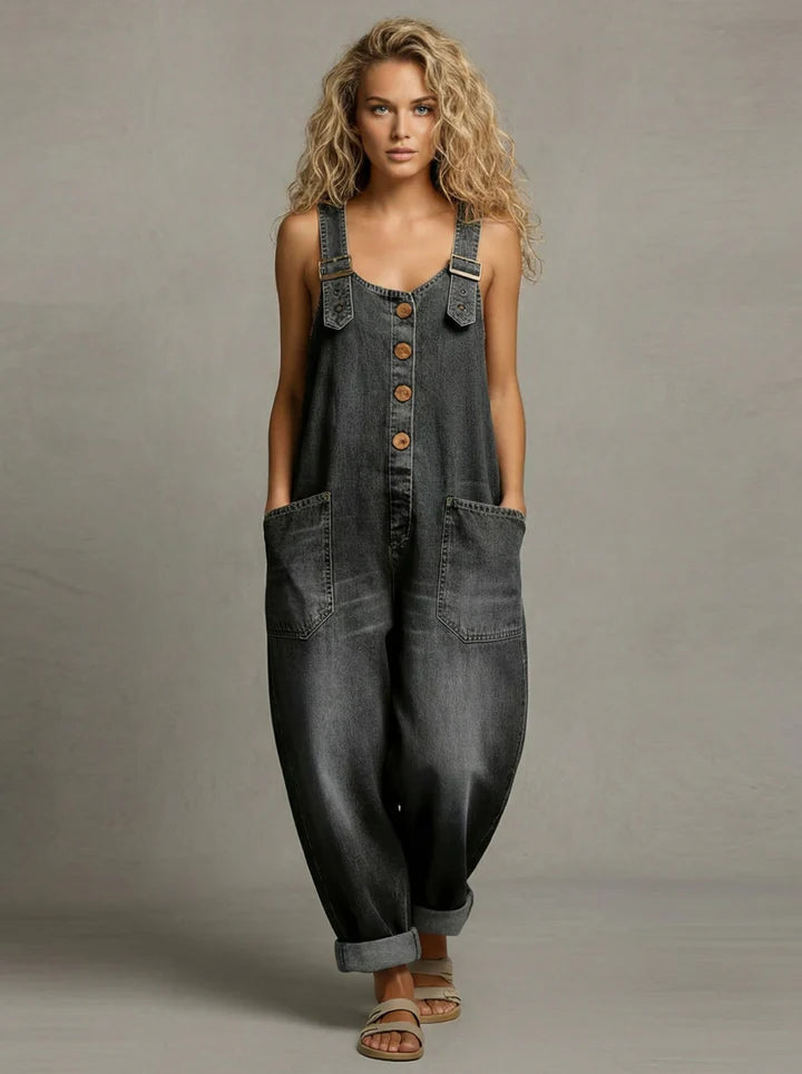Justine - Casual denim jumpsuit dames