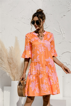 Vittoria - Zomerse midi jurk met lage taille dames