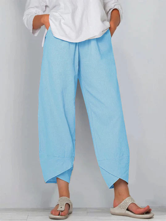 Giuliana - Licht cropped pantalon dames
