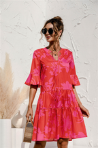 Vittoria - Zomerse midi jurk met lage taille dames