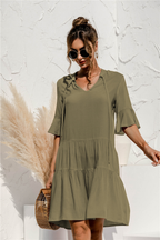 Vittoria - Zomerse midi jurk met lage taille dames