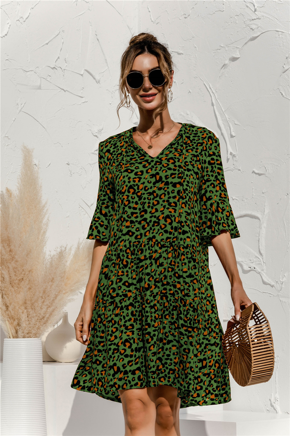 Vittoria - Zomerse midi jurk met lage taille dames