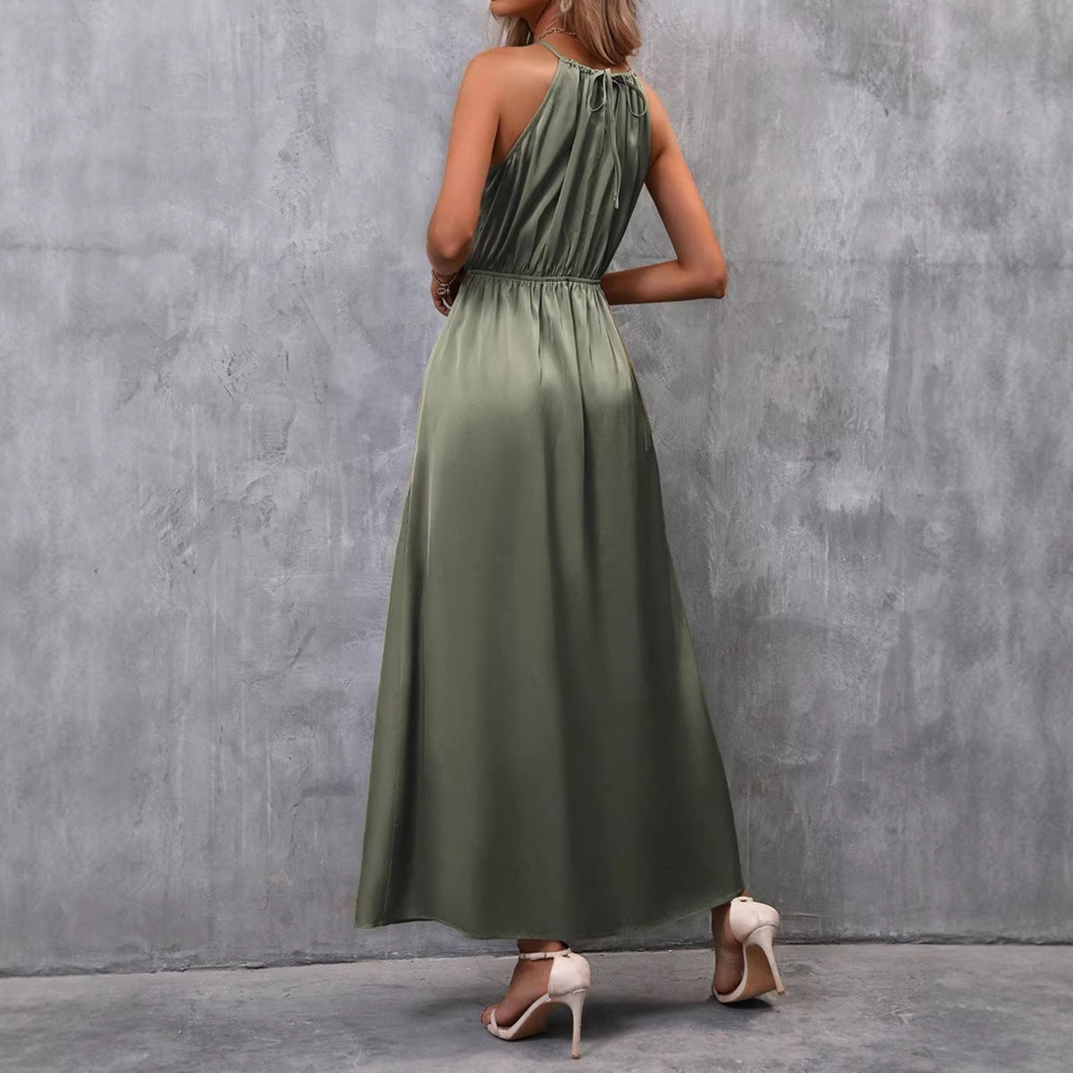 Elegante maxi jurk dames voor bruiloft met split