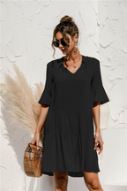 Vittoria - Zomerse midi jurk met lage taille dames