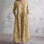 Émilie - Gebloemde midi zomerjurk dames