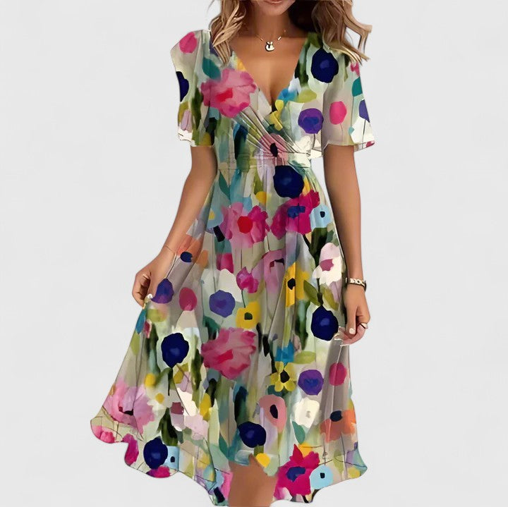 Maëlys - Zomerse midi jurk dames
