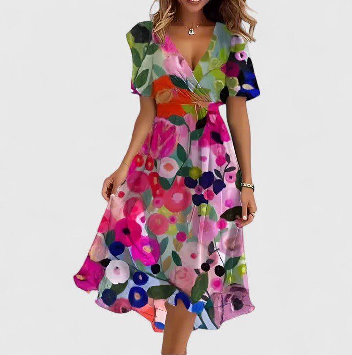 Maëlys - Zomerse midi jurk dames