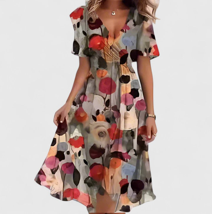 Maëlys - Zomerse midi jurk dames