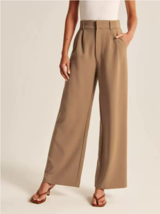 Letizia - Casual high-waist broek met wijde pijpen dames