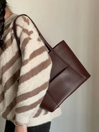 Maelyne - Leren handtas met handvat en ruime inhoud dames