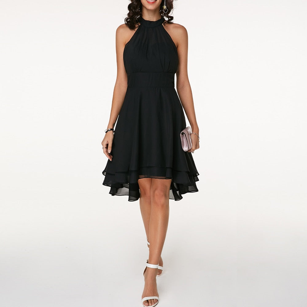 Elodine - Elegante midi jurk met ruches dames