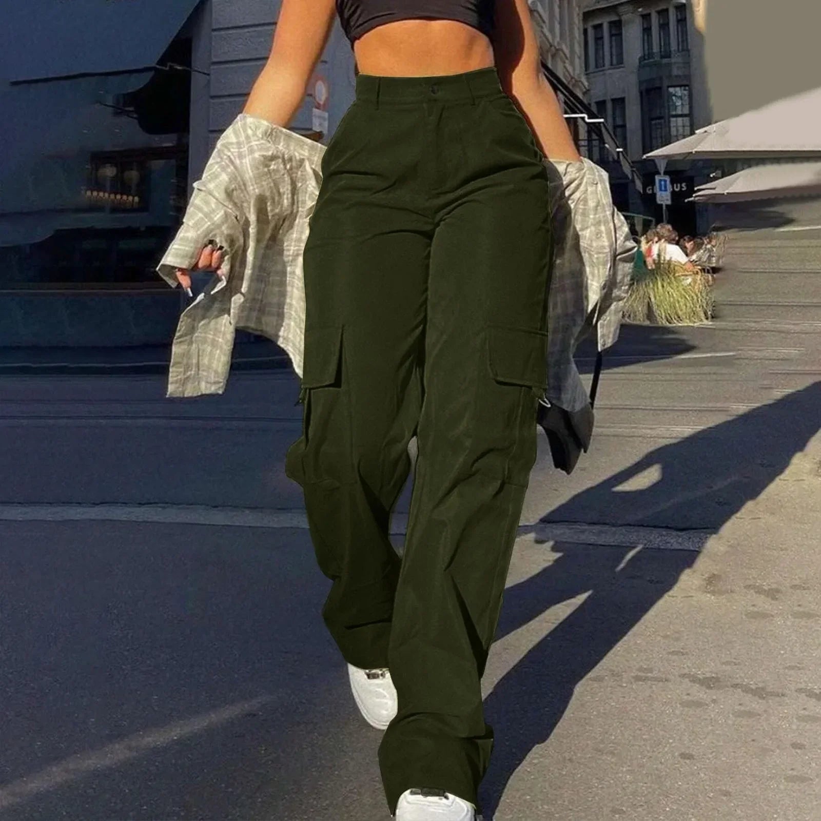 Lenora - Cargo broek met hoge taille dames