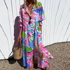 Serafina - Bohemian maxi jurk met V-hals dames