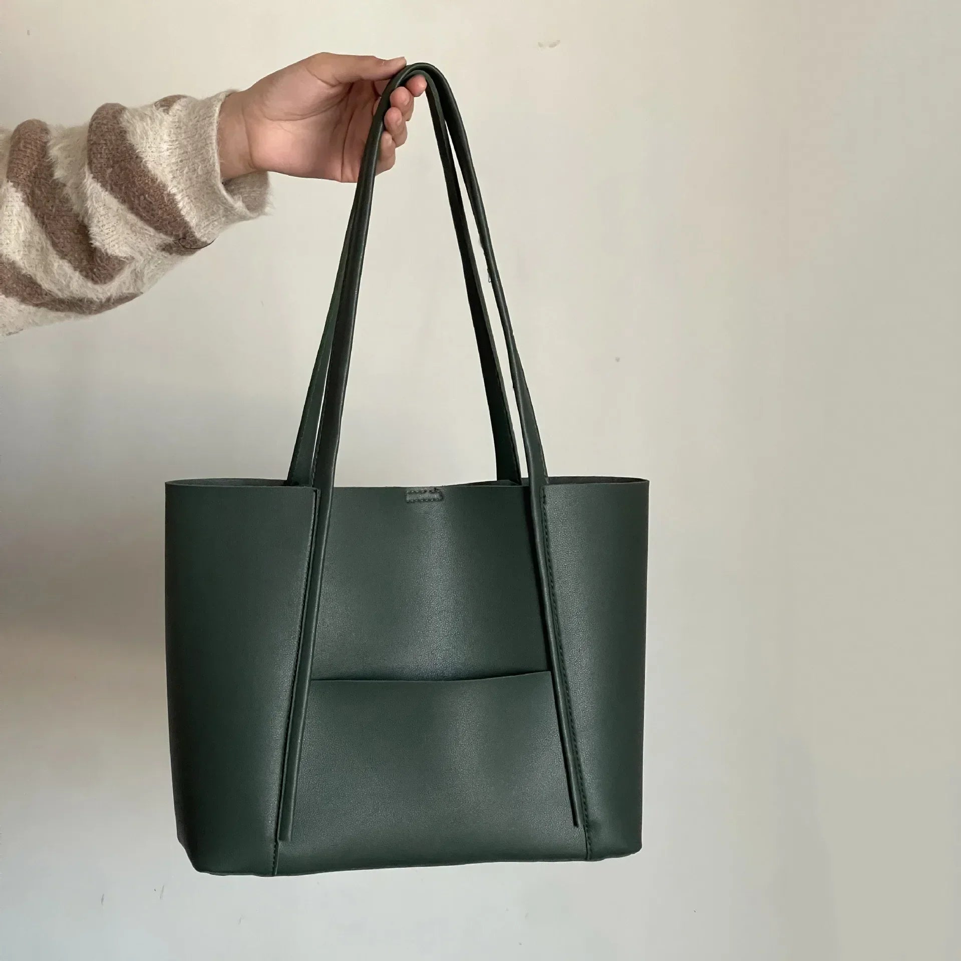 Maelyne - Leren handtas met handvat en ruime inhoud dames