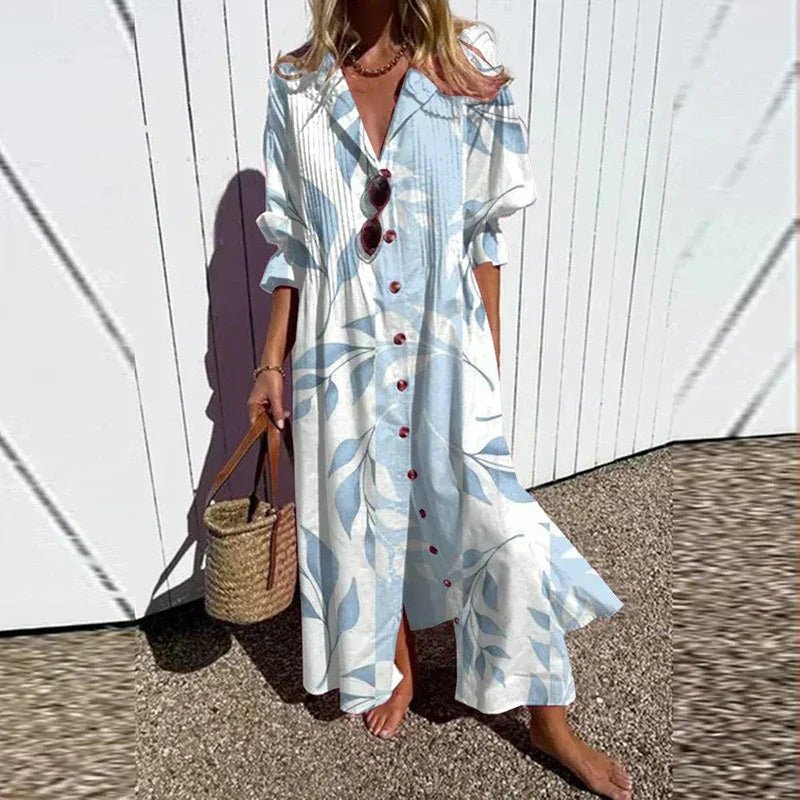 Serafina - Bohemian maxi jurk met V-hals dames
