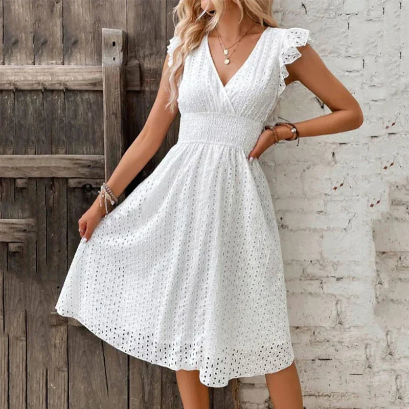 Solène - Zomerjurk met V-hals dames