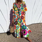 Serafina - Bohemian maxi jurk met V-hals dames