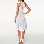 Elodine - Elegante midi jurk met ruches dames