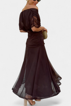 Clémence - Elegante midi jurk met off-shoulder dames