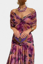 Clémence - Elegante midi jurk met off-shoulder dames