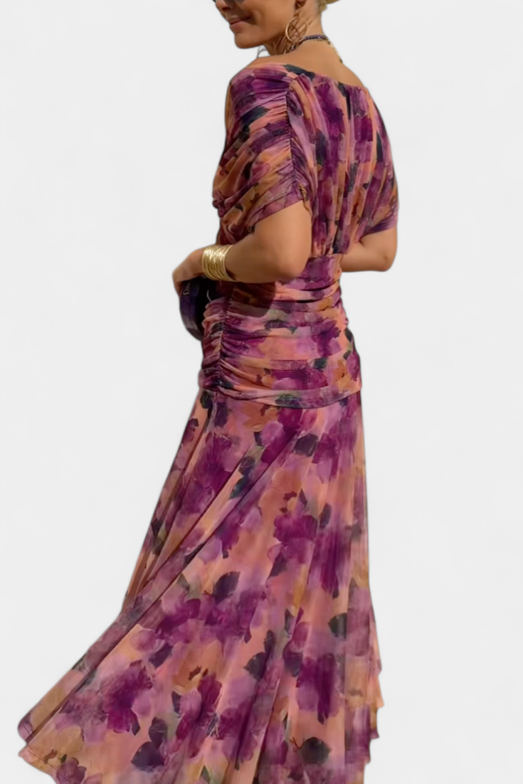 Clémence - Elegante midi jurk met off-shoulder dames