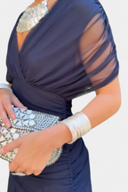Clémence - Elegante midi jurk met off-shoulder dames