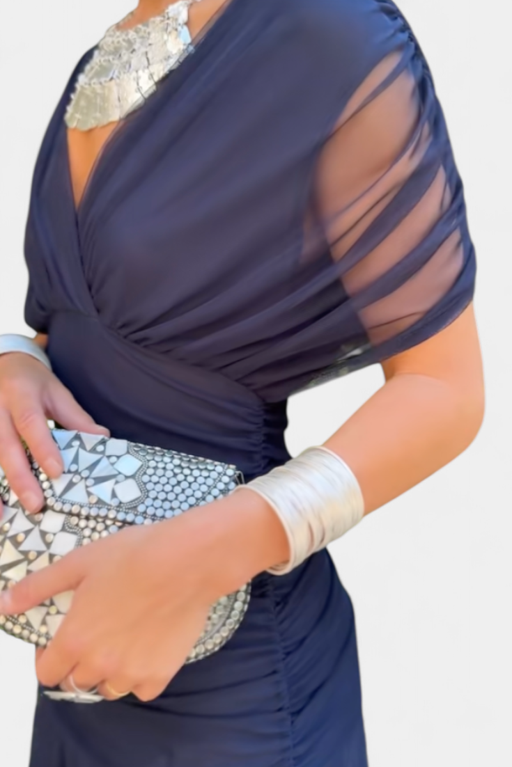 Clémence - Elegante midi jurk met off-shoulder dames
