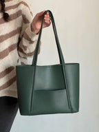 Maelyne - Leren handtas met handvat en ruime inhoud dames