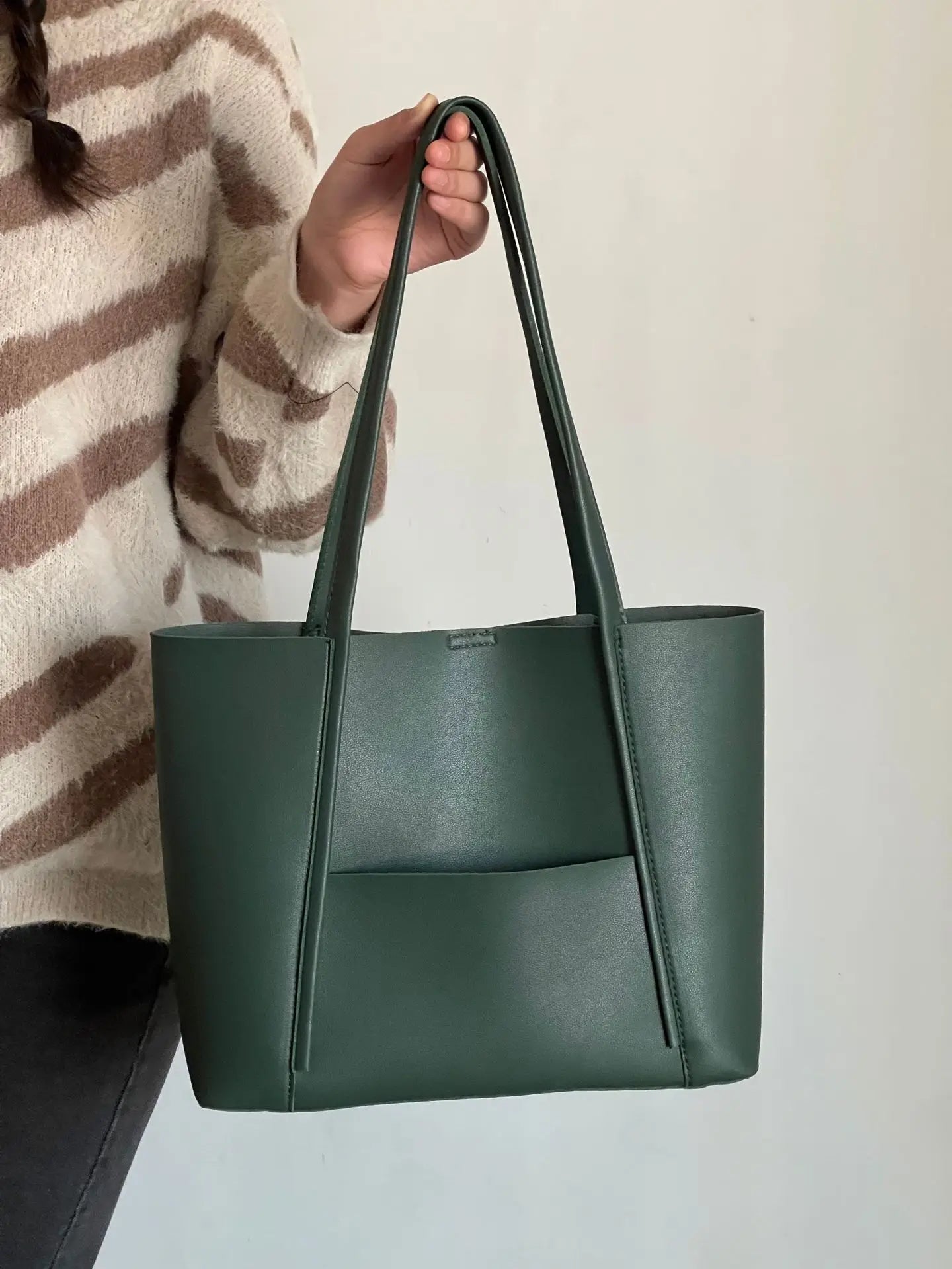 Maelyne - Leren handtas met handvat en ruime inhoud dames