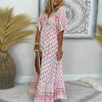 Joséphine - Bohemian maxi zomerjurk met bloemenprint dames