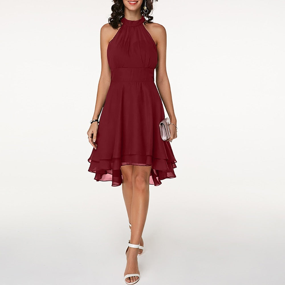 Elodine - Elegante midi jurk met ruches dames