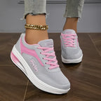 Comfortabele sneakers dames met vetersluiting en flexibele zool 5