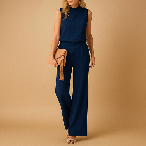 Annelle - Jumpsuit met wijde pijpen dames
