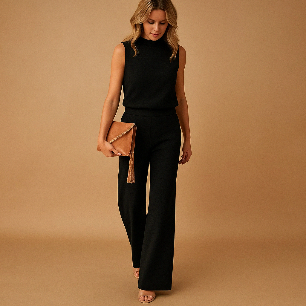 Annelle - Jumpsuit met wijde pijpen dames