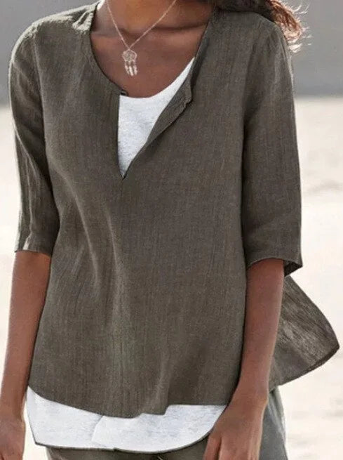 Carlotta - Casual zomerse blouse met gelaagd ontwerp dames