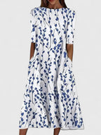Fabienne - Midi jurk zomer met print dames