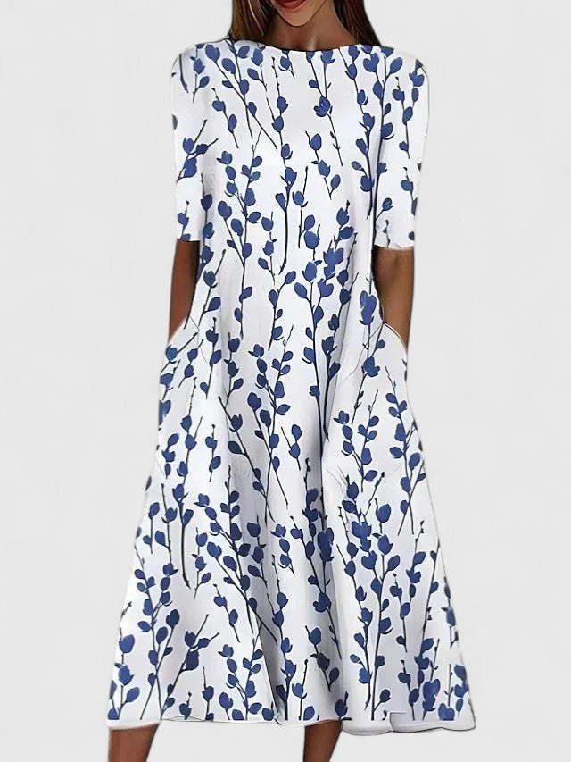 Fabienne - Midi jurk zomer met print dames