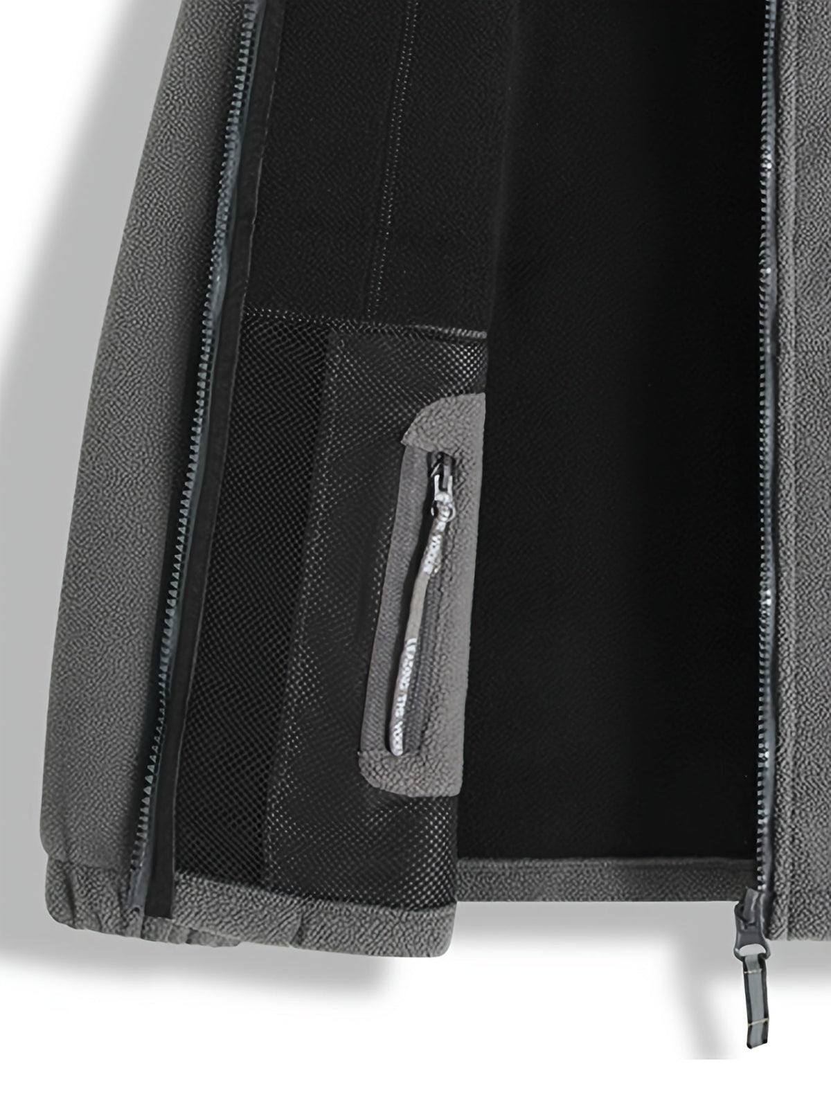 Winterjas heren fleece met opstaande kraag