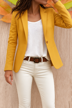 Blazer dames slim fit getailleerd met enkele knoop 4