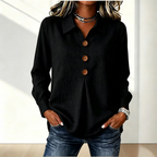 Blouse dames met klassieke kraag en sierknopen 4