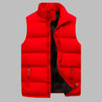 Bodywarmer heren gewatteerd met rits en opstaande kraag 3