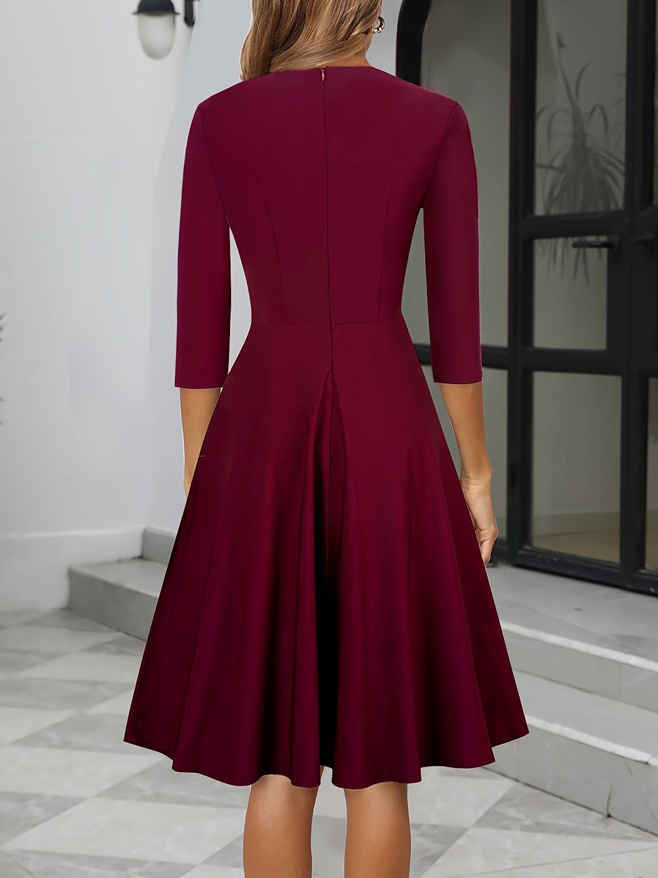 Paola - Elegante midi avondjurk dames