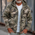 Camouflage jas heren met capuchon en borstzakken 2