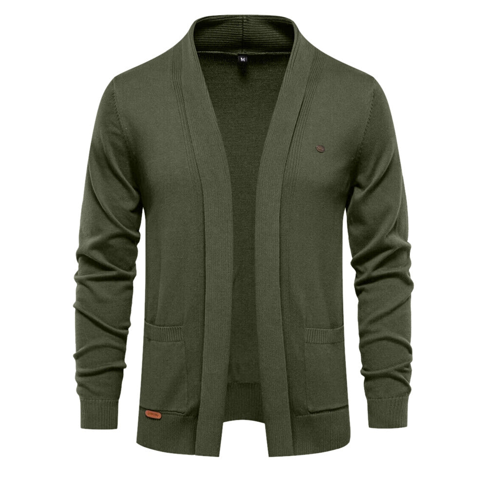 Cardigan heren met sjaalkraag en steekzakken 2