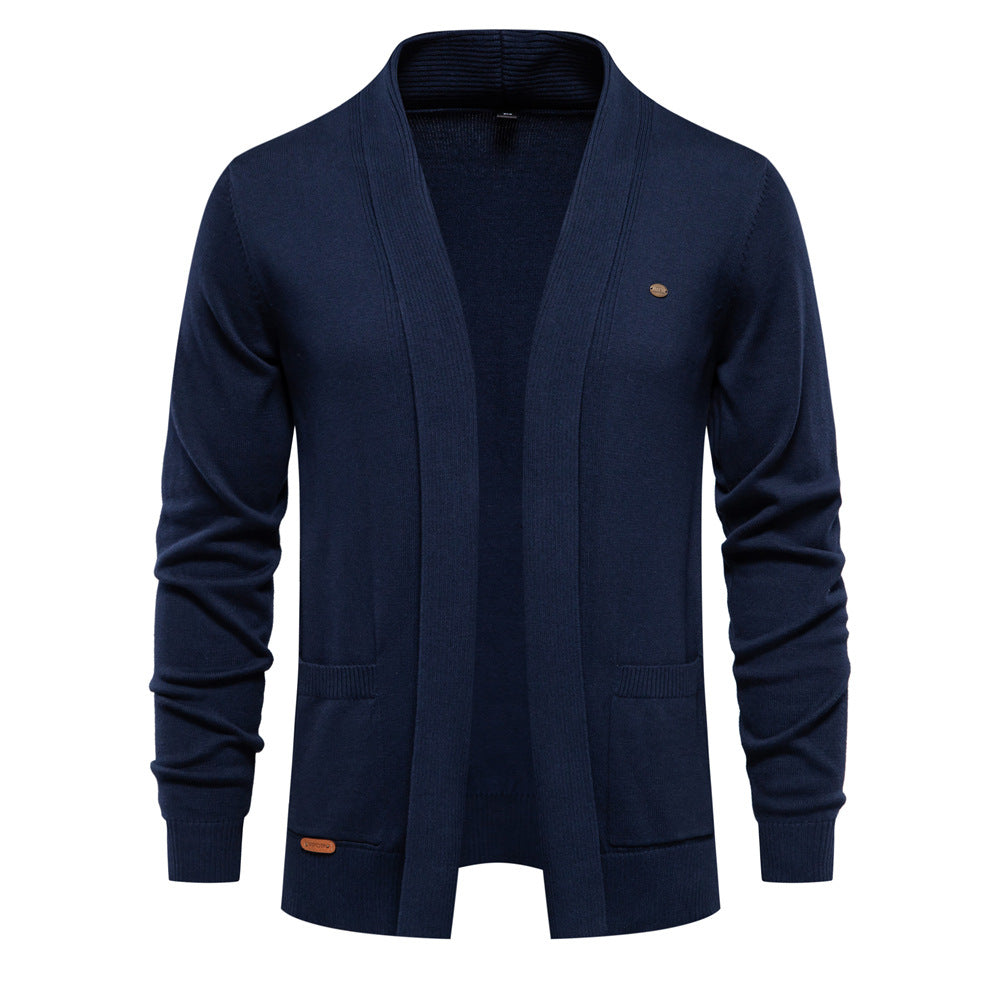 Cardigan heren met sjaalkraag en steekzakken 3